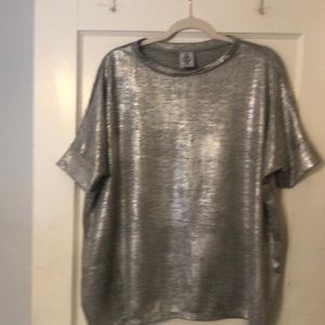 Agnes & Dora silver boxy tee